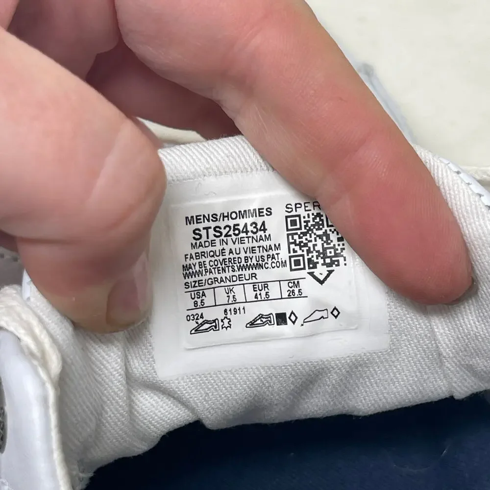 New Sperry Striper II LTT Leather White Sneaker sz 8.5 No box